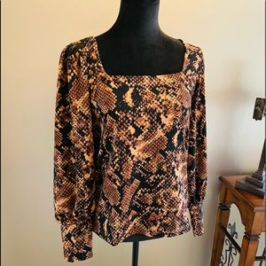Ann Taylor Animal print blouse